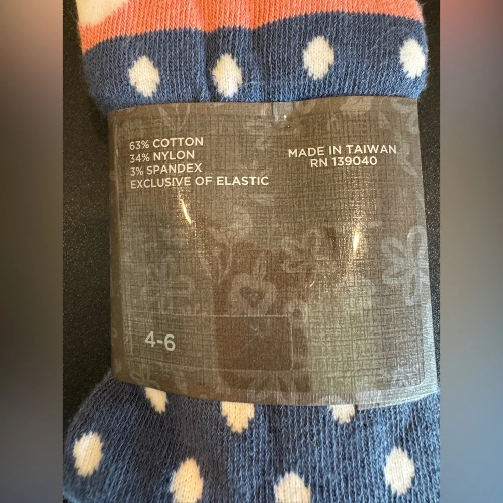 Matilda Jane Blue and White Polka Dot Socks - Picture 2 of 3